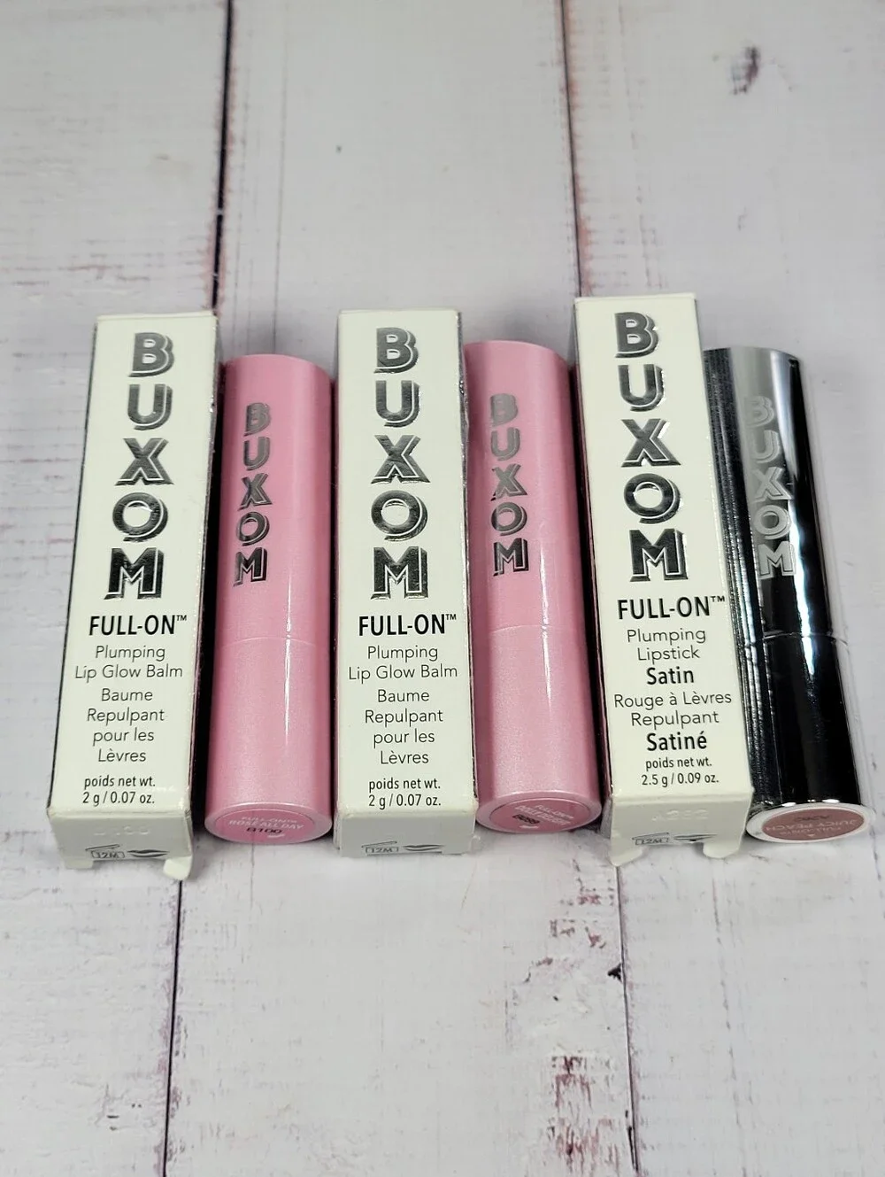 Buxom Full-On Plumping Lip Glow Balm & Lipstick Bundle BNIB